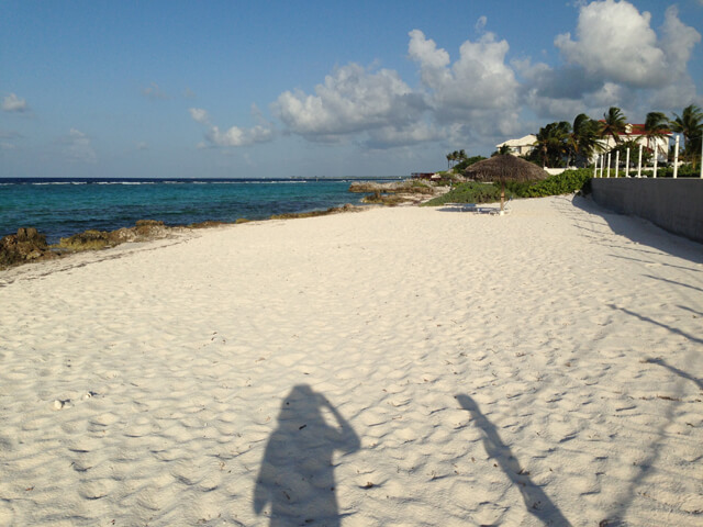 View down the beach